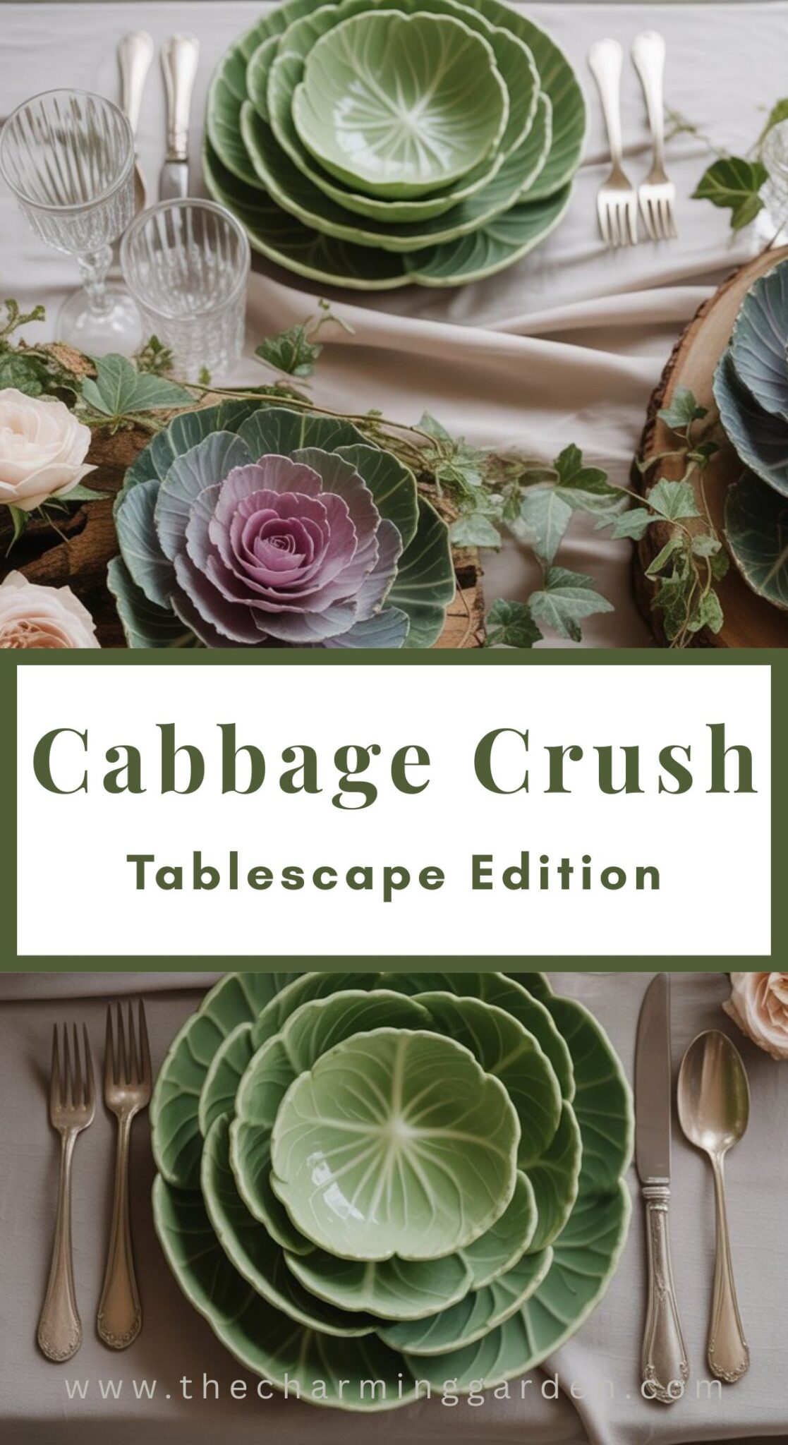 Designing a Cabbage-Inspired Tablescape - thecharminggarden.com