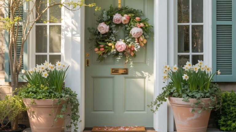 Spring Front Door Wreath Ideas That Feel Fresh, Charming, and Welcoming